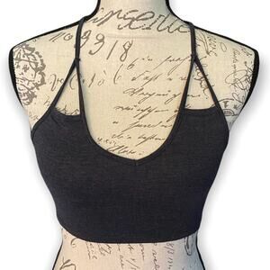 Zenana Outfitters NEW Gray Crop Tank Top Size Small